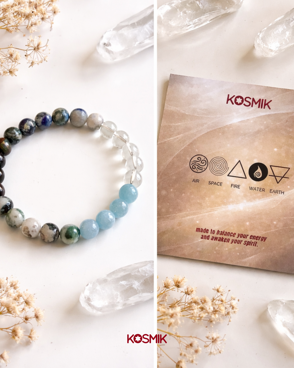 Cosmic Balance Bracelets - Chakras & Elements Healing Stones