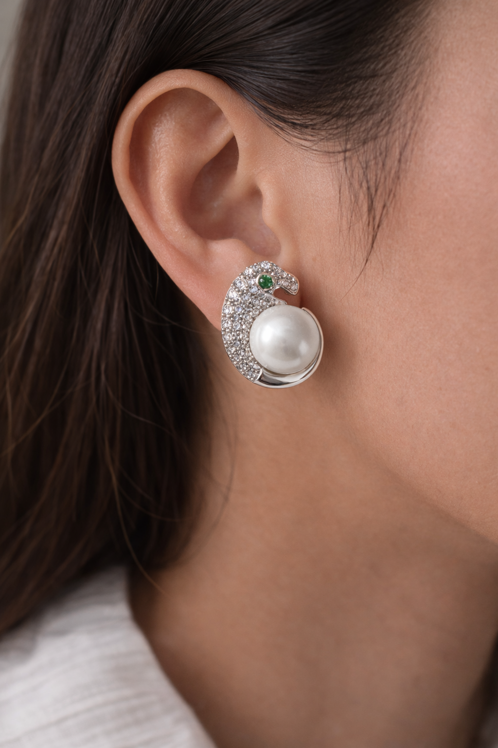 Luxury Pearl Statement Earrings – Gold & Silver Designer Stud Drop Earrings for Women