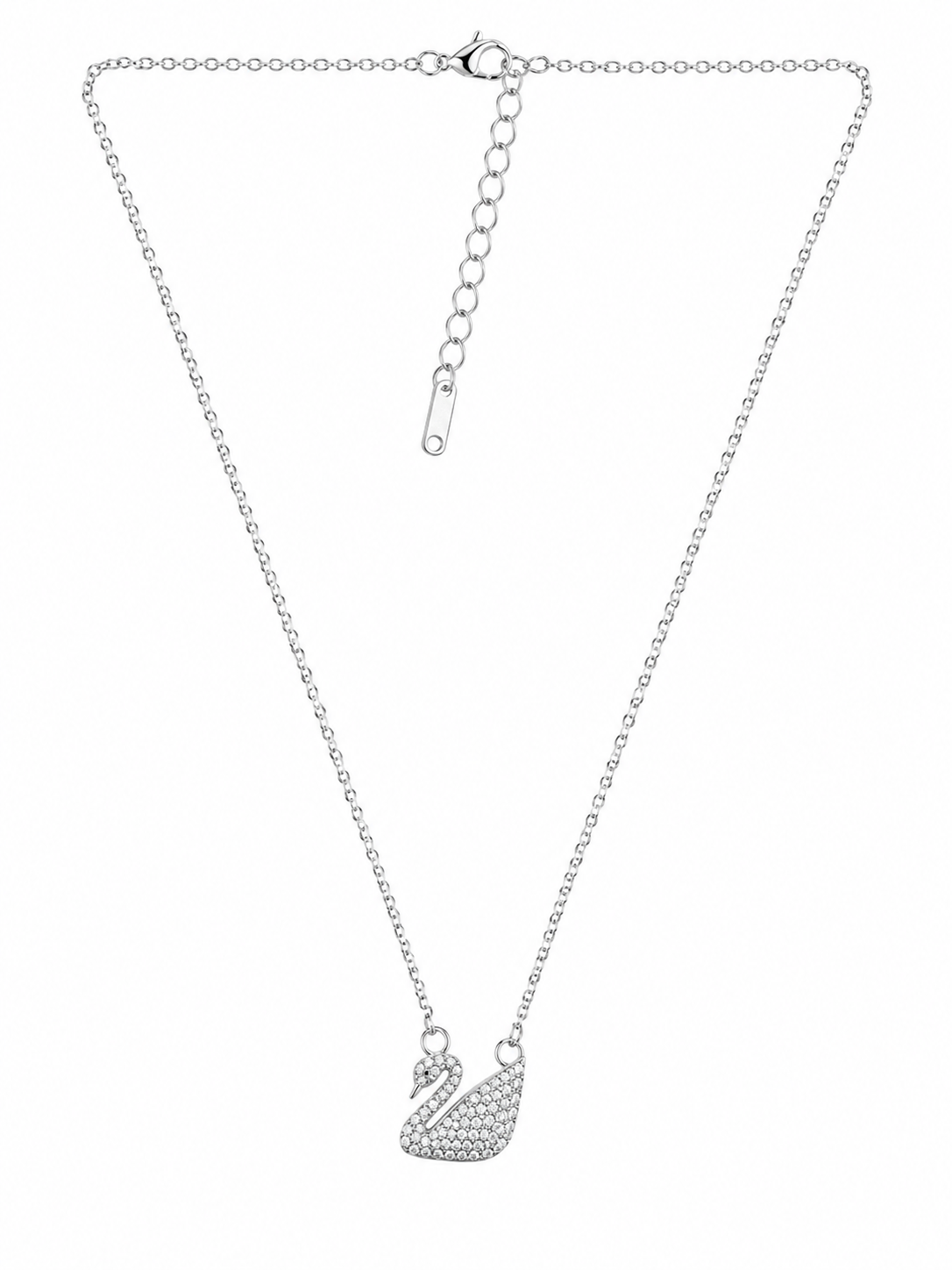 Evil Eye, Clover, Swan & Purple Charm Pendant Necklace for Women | Adjustable Silver-Tone Necklace