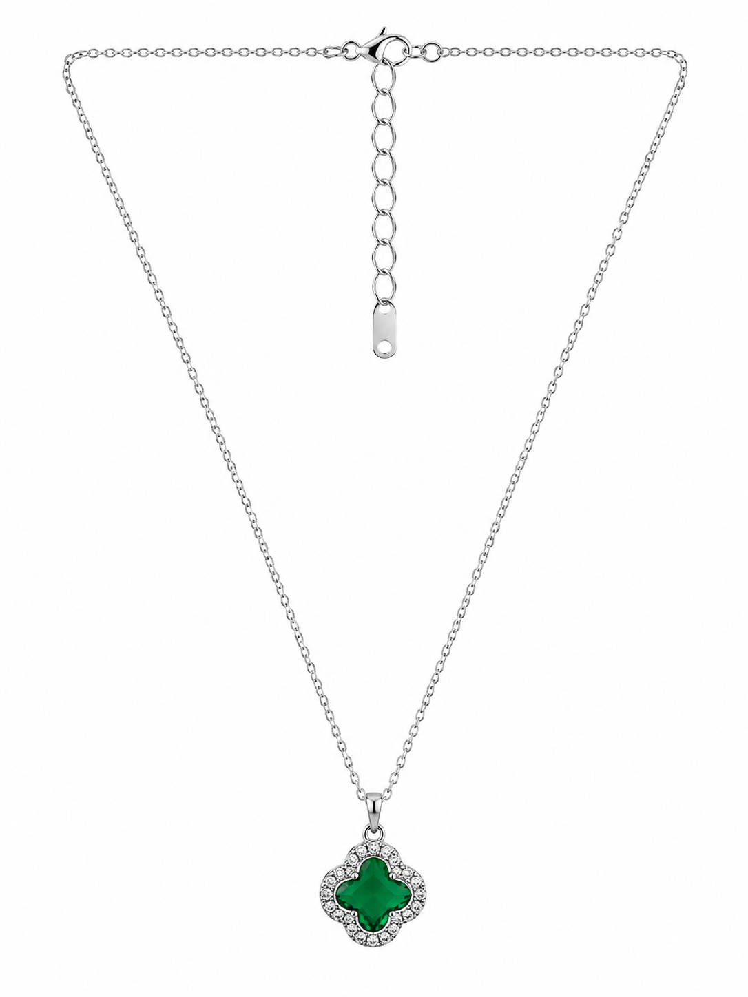 Evil Eye, Clover, Swan & Purple Charm Pendant Necklace for Women | Adjustable Silver-Tone Necklace
