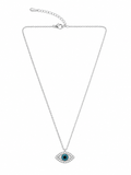 Evil Eye, Clover, Swan & Purple Charm Pendant Necklace for Women | Adjustable Silver-Tone Necklace