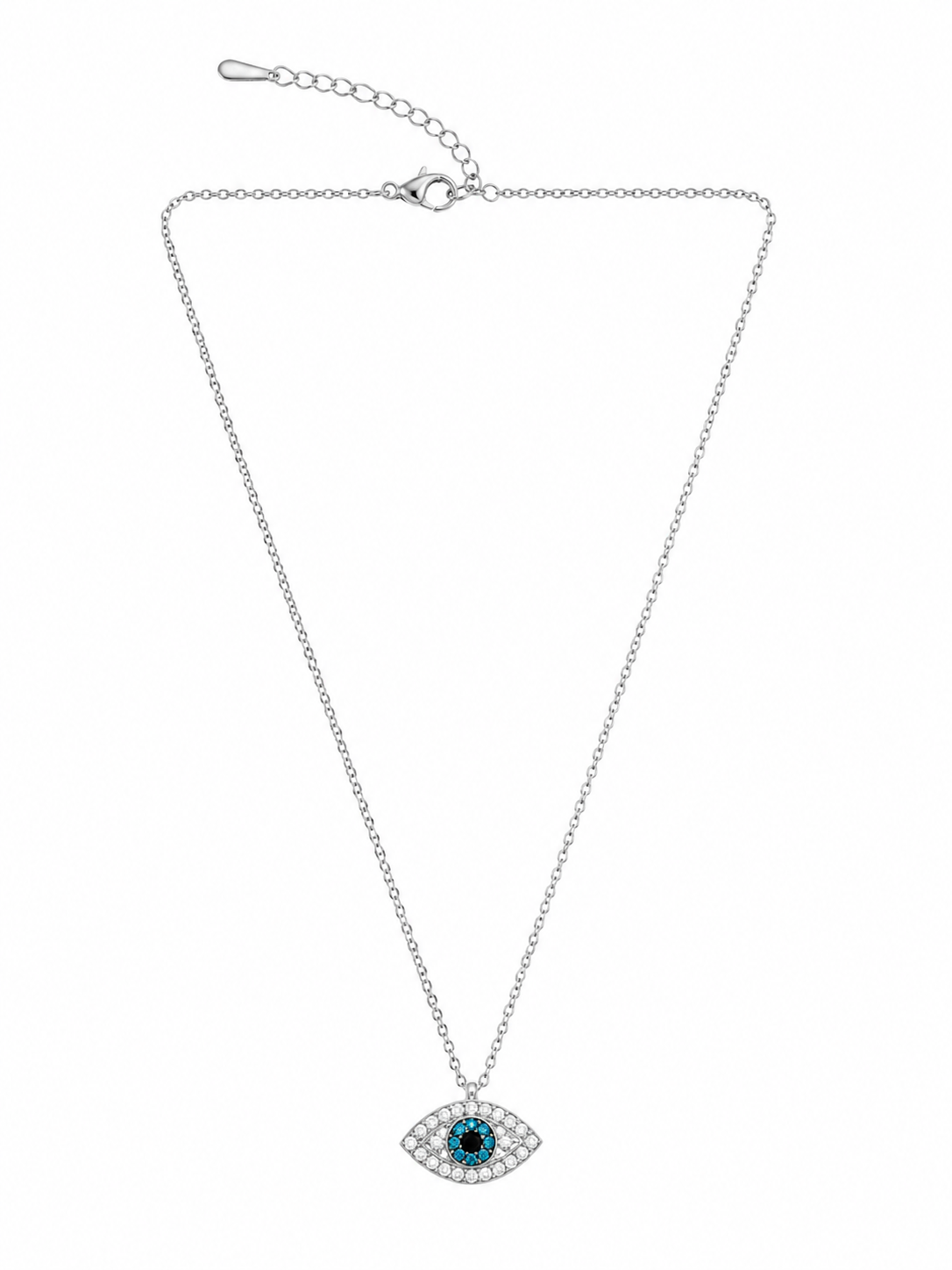 Evil Eye, Clover, Swan & Purple Charm Pendant Necklace for Women | Adjustable Silver-Tone Necklace