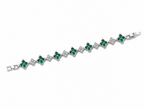 Emerald Charm Bracelet Collection – Elegant Silver-Tone Bracelets in 2 Styles