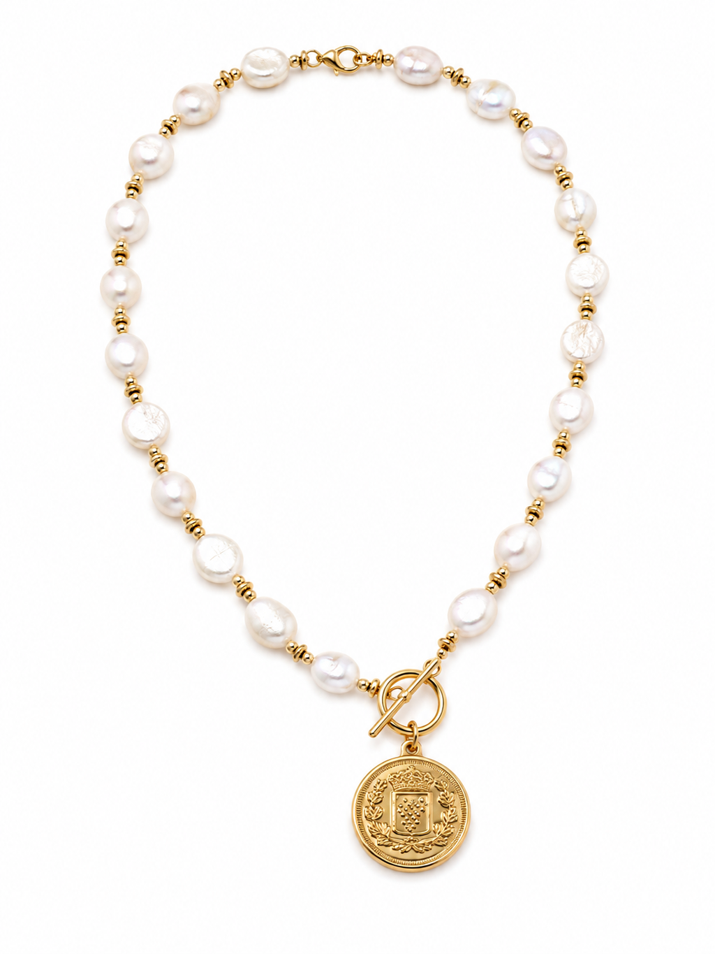 Pearl Charm Necklace Collection – Elegant Gold Detail Necklaces in 3 Styles