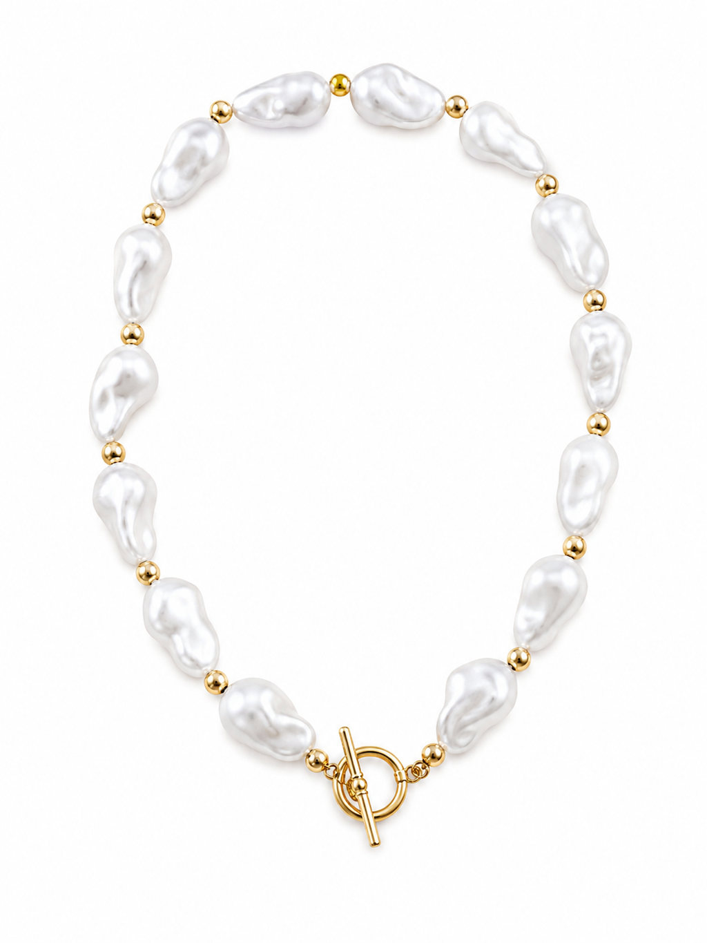 Pearl Charm Necklace Collection – Elegant Gold Detail Necklaces in 3 Styles