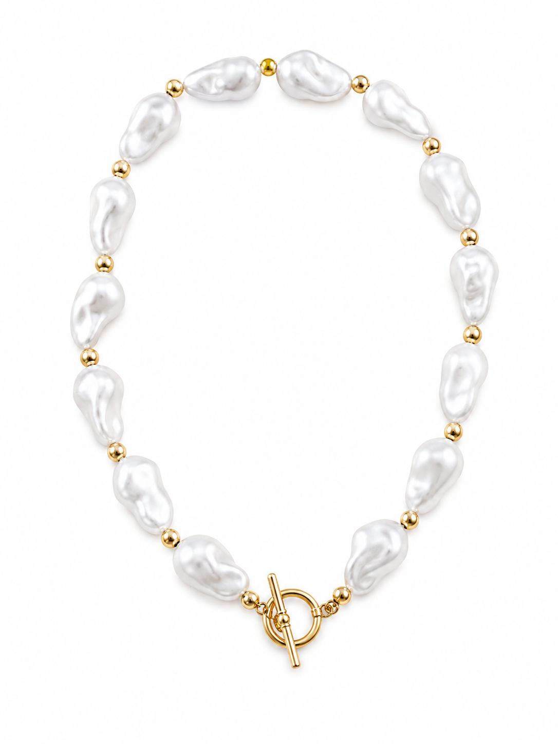 Pearl Charm Necklace Collection – Elegant Gold Detail Necklaces in 3 Styles