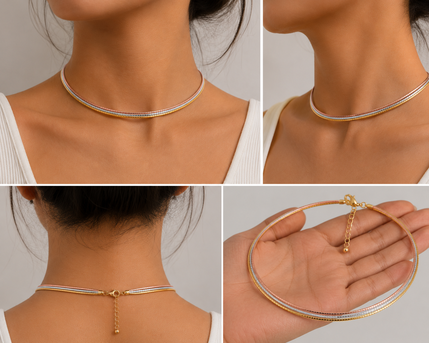 Minimal Snake Chain Necklace – Elegant Everyday Necklace in 2 Styles