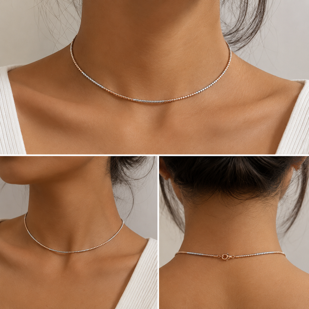 Minimal Snake Chain Necklace – Elegant Everyday Necklace in 2 Styles