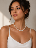 Elegant Pearl Necklace – Classic White Pearl Choker in 3 Styles