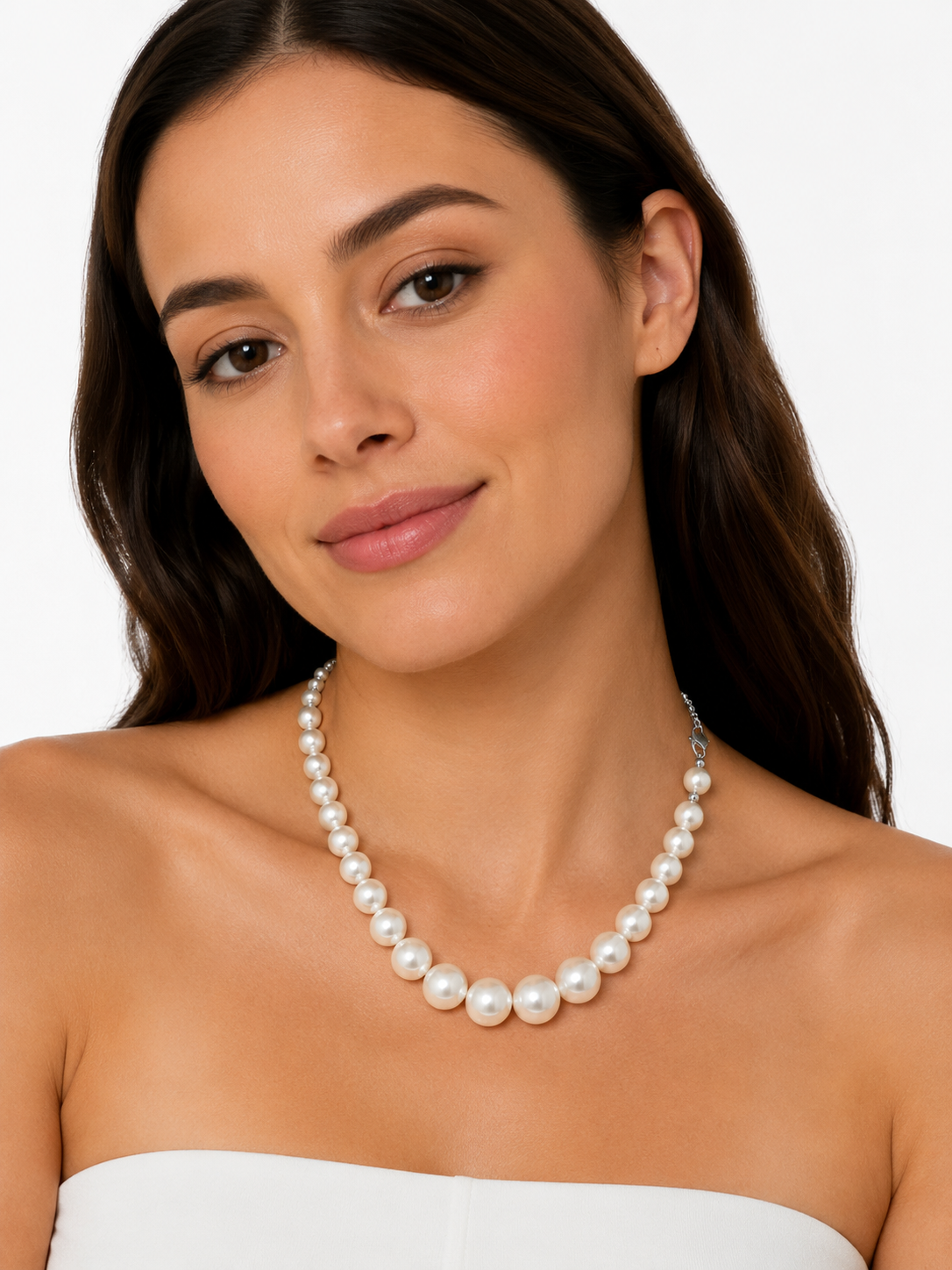 Elegant Pearl Necklace – Classic White Pearl Choker in 3 Styles
