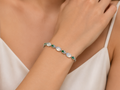 Emerald Charm Bracelet Collection – Elegant Silver-Tone Bracelets in 2 Styles