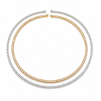 Luxury Tennis Choker Necklace – Crystal Collar Necklace in Gold & Silver