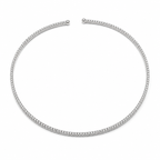 Luxury Tennis Choker Necklace – Crystal Collar Necklace in Gold & Silver
