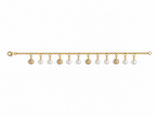 18K Gold Plated Iced Pearl Drop Bracelet