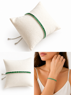 Adjustable Pull-Up Bracelet for Women - Crystal Tennis Slider Bracelet - Gold, Silver and Rose Gold Finish