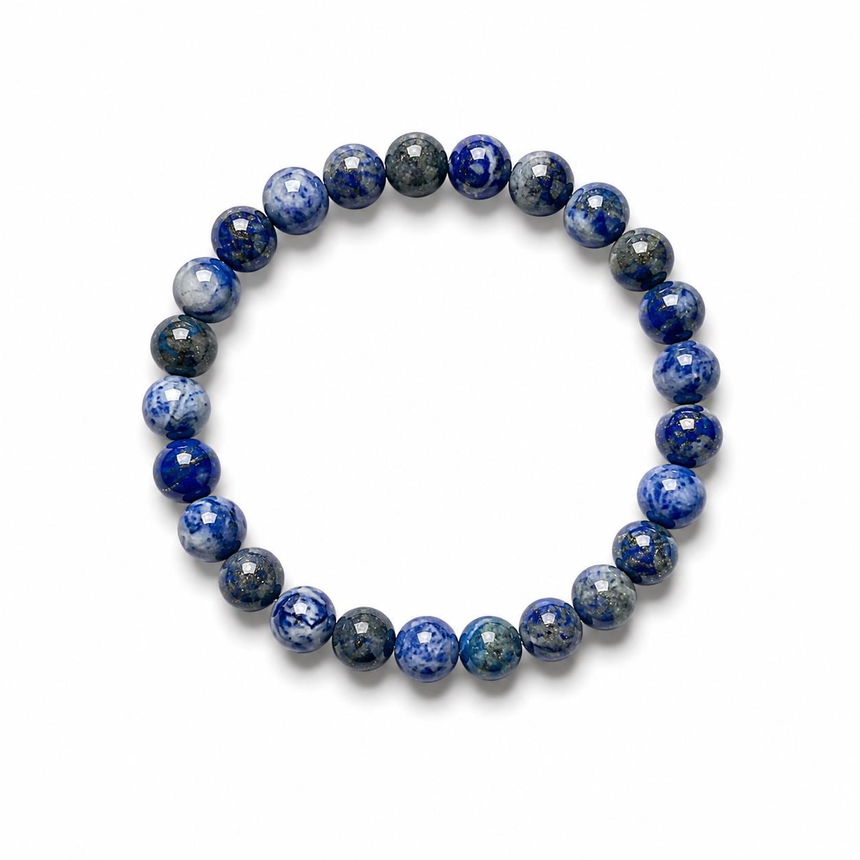 Sodalite Crystal Bracelet | Sodalite Clear Quartz Fluorite | Healing Gemstone Jewelry | Handmade Spiritual
