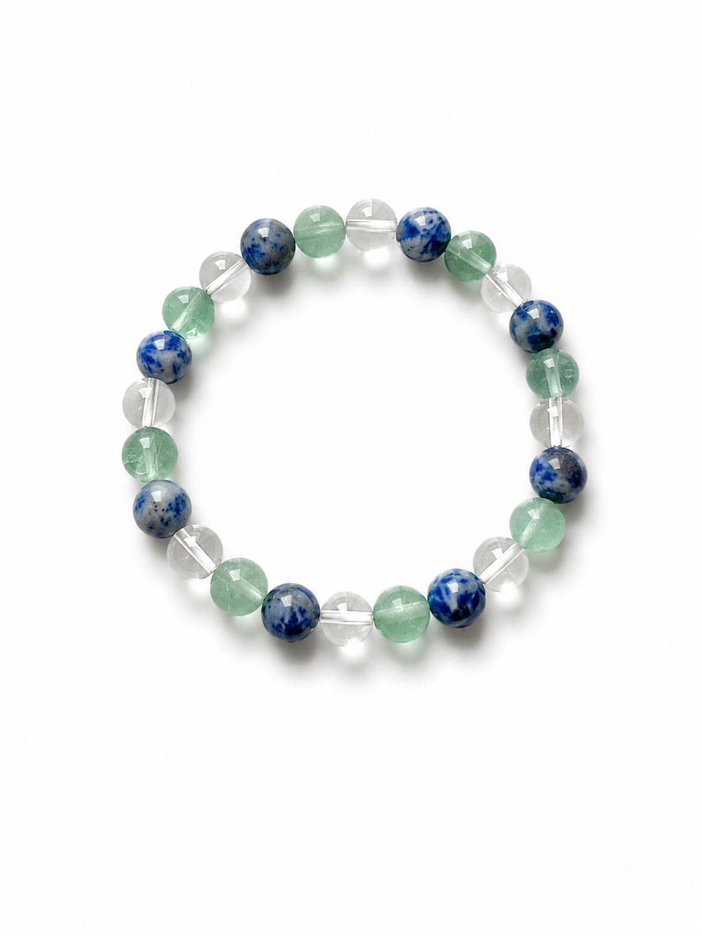 Sodalite Crystal Bracelet | Sodalite Clear Quartz Fluorite | Healing Gemstone Jewelry | Handmade Spiritual