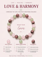 Rose Quartz, Rhodonite, Aventurine, Obsidian, Turquoise | Gemstone Bracelet