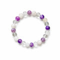 Moonstone Crystal Bracelet | Labradorite Moonstone | Clear Quartz Amethyst | Spiritual Healing Jewelry