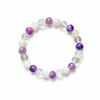 Moonstone Crystal Bracelet | Labradorite Moonstone | Clear Quartz Amethyst | Spiritual Healing Jewelry