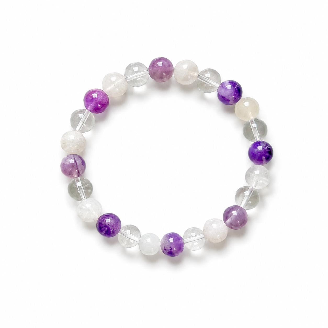 Moonstone Crystal Bracelet | Labradorite Moonstone | Clear Quartz Amethyst | Spiritual Healing Jewelry