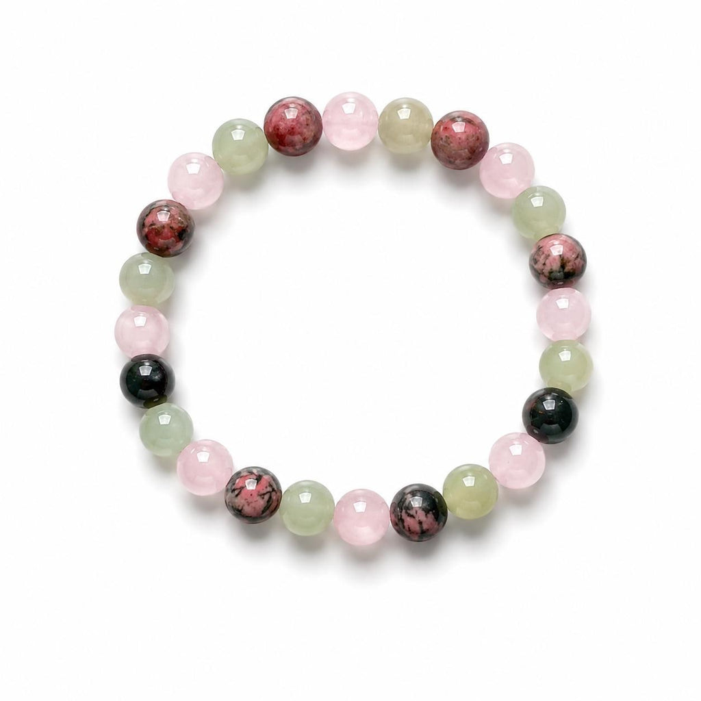 Rose Quartz, Rhodonite, Aventurine, Obsidian, Turquoise | Gemstone Bracelet