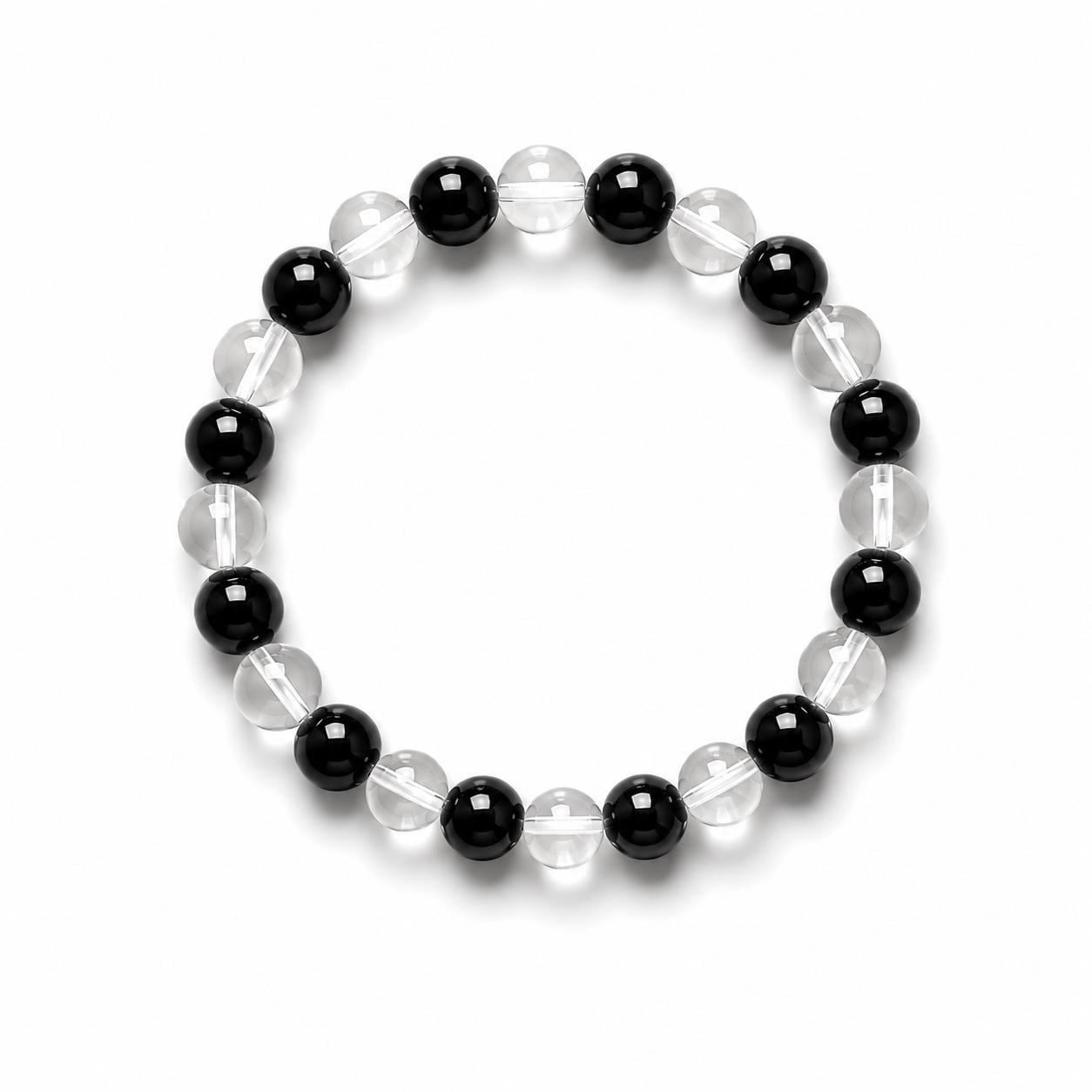Black Obsidian Red Jasper Bracelet | Protection Strength Gemstone
