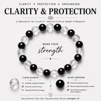 Black Obsidian Red Jasper Bracelet | Protection Strength Gemstone
