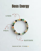 Green Aventurine Pyrite Citrine | Abundance & Success Crystal | Manifestation Gemstone Jewelry | Handmade Healing Bracelet