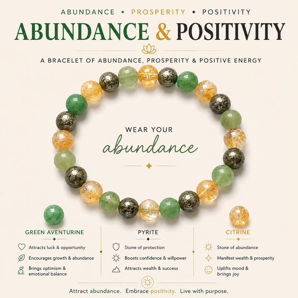 Green Aventurine Pyrite Citrine | Abundance & Success Crystal | Manifestation Gemstone Jewelry | Handmade Healing Bracelet